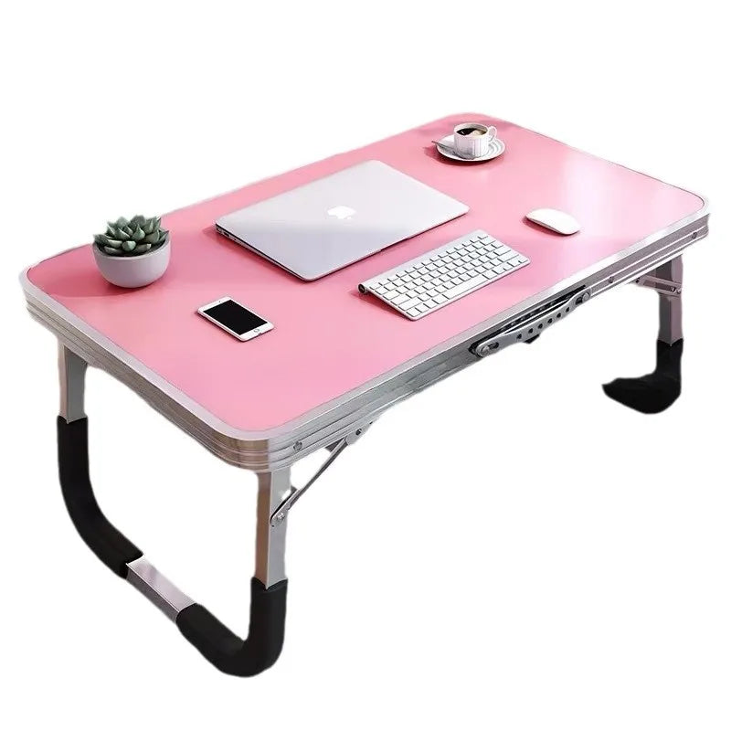 Aluminum Alloy Foldable Computer Table Wooden Lazy Dormitory Learning Folding Bed Outdoor Folding Table