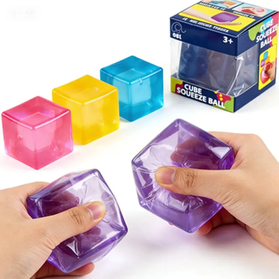 Needoh Nice Cube Sensory Stress Reliever Fidget Tool for Anxiety & Focus Desk Sensory Cube for Adults & Kids