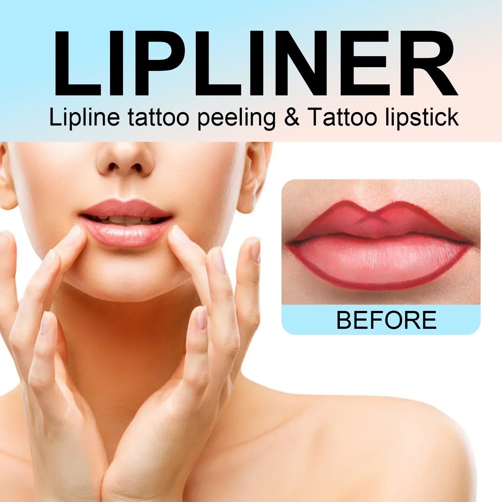 Waterproof Lip Liner Peel Off Tattoo Lipgloss Waterproof Long Lasting Matte Lip Tint Brown Contour Tear-off Lips Stain Cosmetic