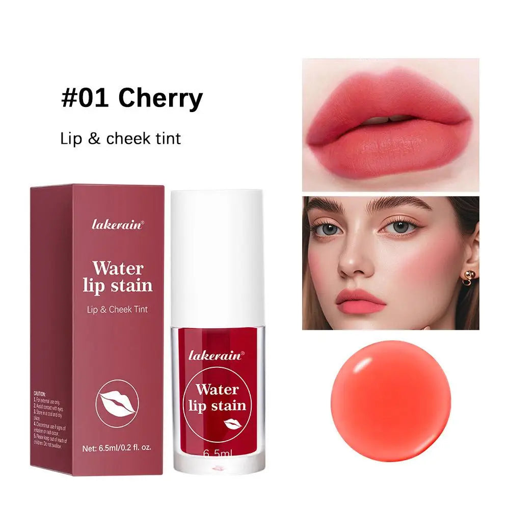 Lakerian Water Lip Stain Moisturizing Water Tint Lip Glaze Long Lasting Hydration Non-Stick Waterproof Lip Tint Natural Makeup