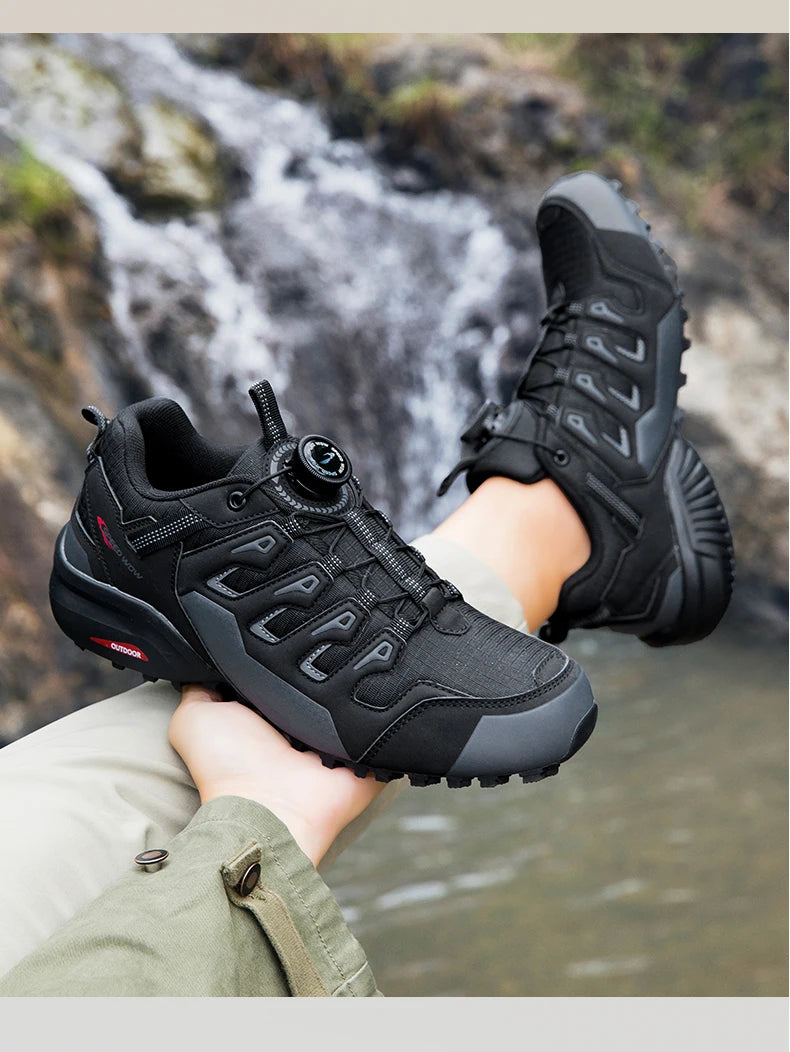 Men's Hiking Shoes Suede Leather Outdoor Shoes Wear-resistant Men Trekking Walking Hunting Tactical Sneakers