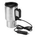 Car Electric Heating Cup 12V Stainless Steel Thermos 450ml USB Heated Mug For Outdoor Travel Camping Coffee Tea Warm Accssories