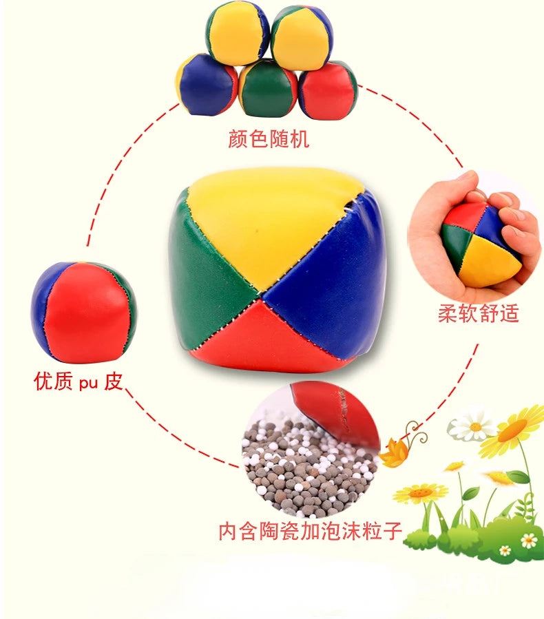 Children‘S Outdoor Sport Ball 3-6Pcs Juggling Balls Set Circus Balls With 4 Panel Design for Kids and Adults Outdoor Sport Toys