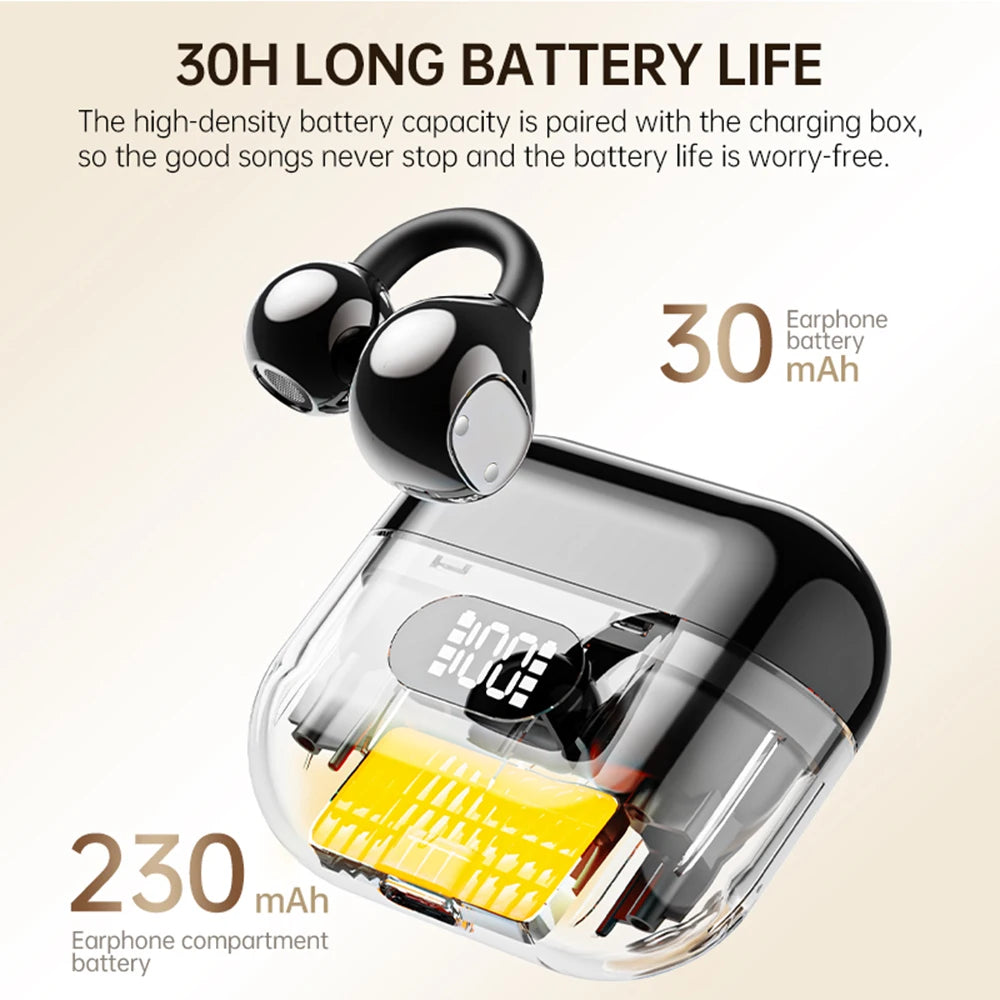 Earphone with Bluetooth 6.0 version X62 - Open-air wireless headphones for sports, commuting, low latency, high fidelity