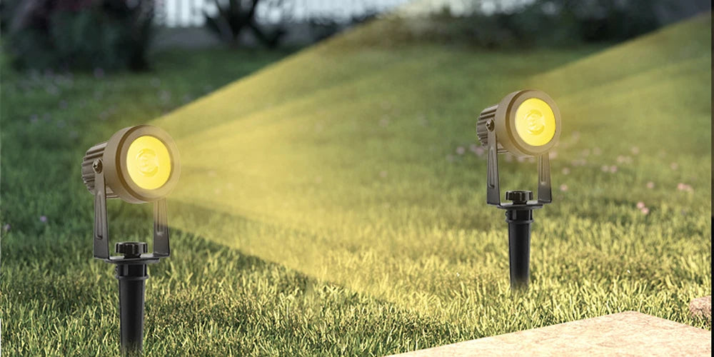 Solar Power Spot Lights Outdoor Safety Landscape Lawn Lamp IP65 Waterproof for Garden Yard Pathway Garage Driveway Porch Walkway