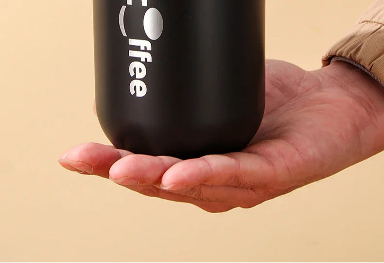 500ml Double Wall Stainless Steel Thermos Cups with Straw Insulated Thermal Mug Vacuum Flasks Coffee Travel Drinks Water Bottle