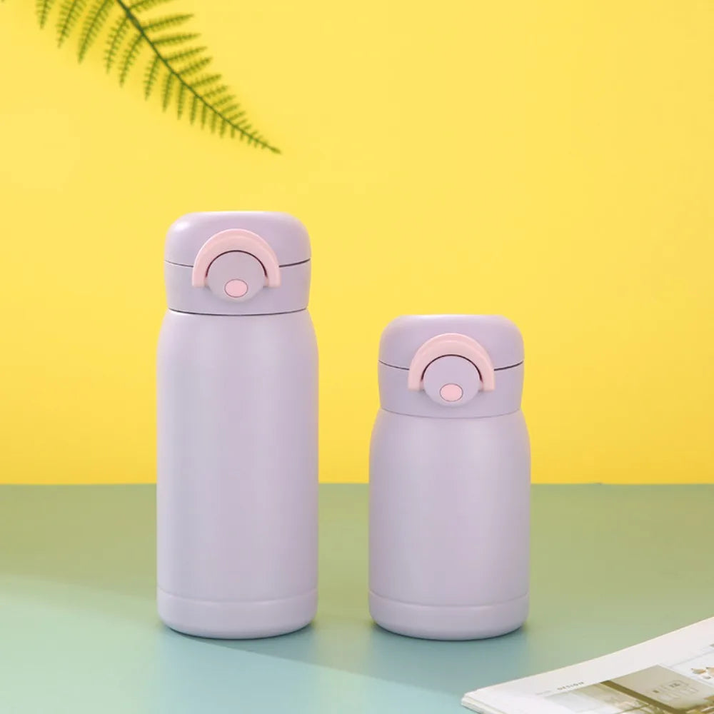 Thermal Coffee Mug 304 Stainless Steel Mini Thermos Cup Pop-up Lock 220/320ml Insulated Pocket Cup Small Capacity Vacuum Flask