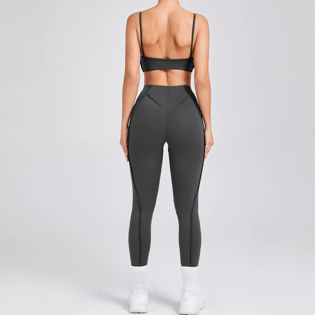 1/2 Pcs Yoga Bra Sets for Women Gym Suit Fitness Outfit High Waist Workout Leggings Activewear