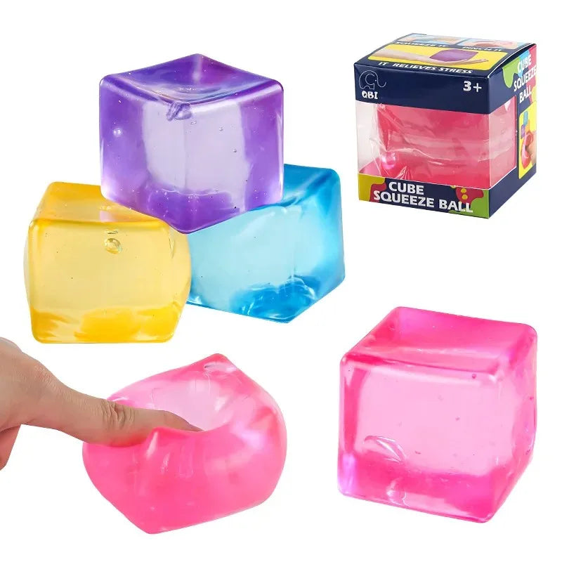 Needoh Nice Cube Sensory Stress Reliever Fidget Tool for Anxiety & Focus Desk Sensory Cube for Adults & Kids