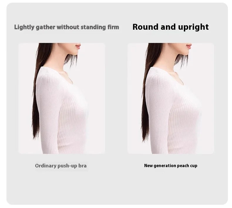 Lingerie Women Gathered Spring and Summer Non-marking Non-steel Ring Soft Support Anti-Sagging Bylift Letters Comfortable Bra
