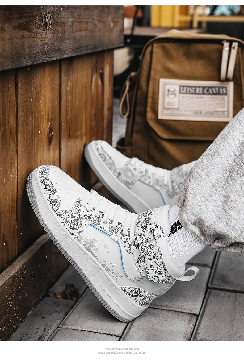 Men's sports shoes, retro star trend streetwear shoes, fashionable skateboarding shoes, couple sports casual shoes, tennis shoes
