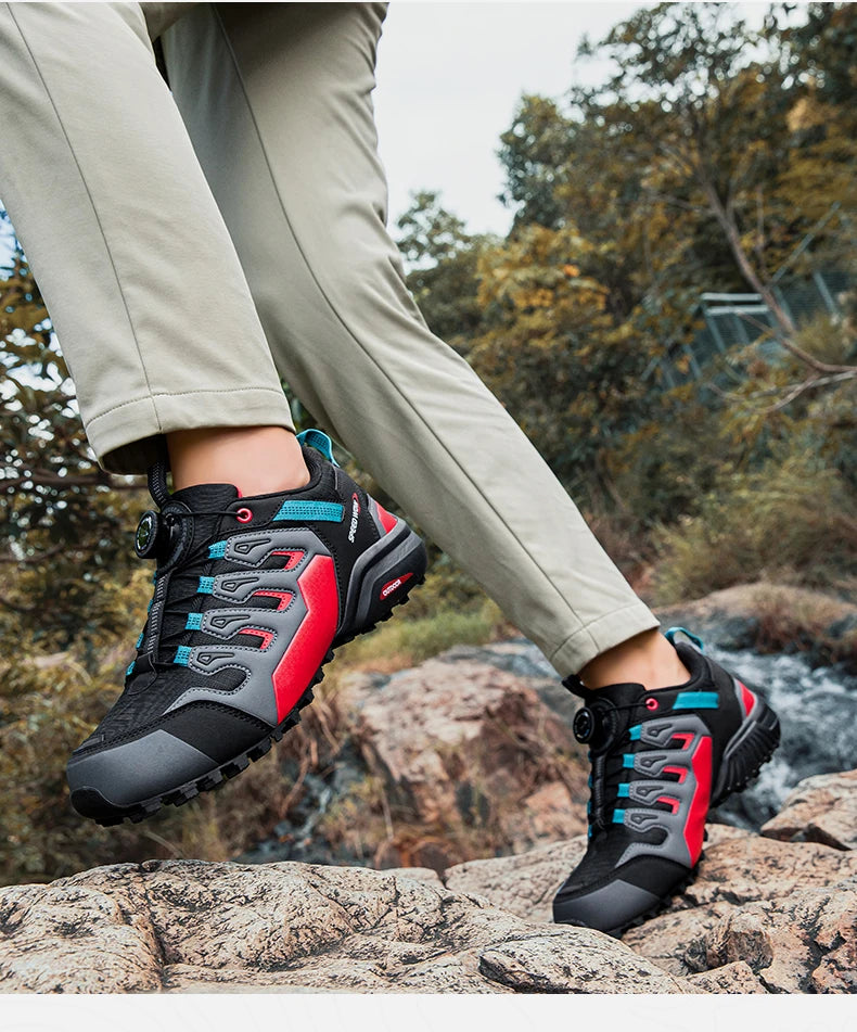 Men's Hiking Shoes Suede Leather Outdoor Shoes Wear-resistant Men Trekking Walking Hunting Tactical Sneakers