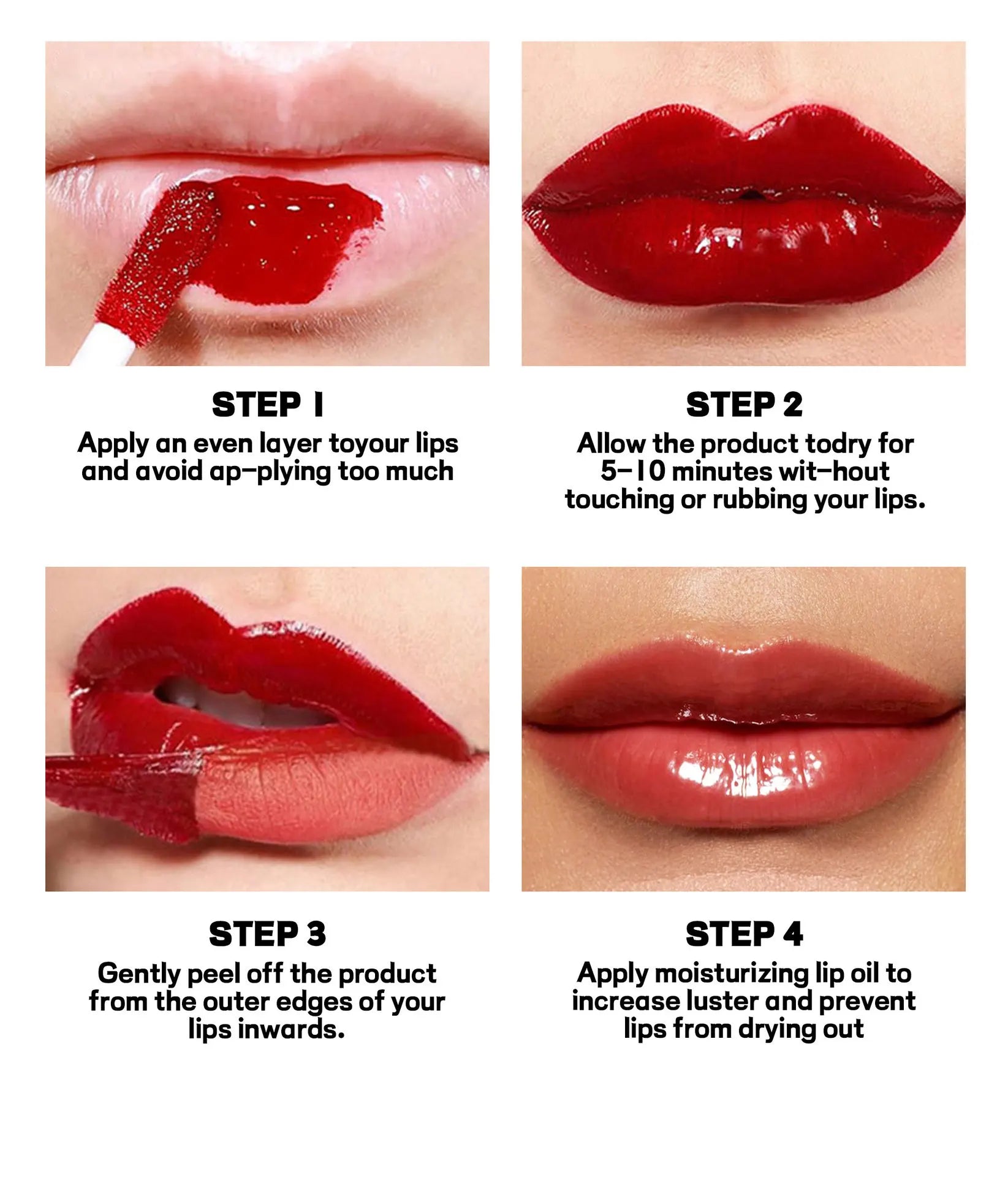 HANDAIYAN Matte Peel-Off Lip Stain Waterproof Transfer-Proof & Moisturizing 2-in-1 | Long-Lasting Lip Gloss & Lipstick