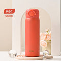 500ml Thermos Large Capacity Stainless Steel Thermal Water Bottle Portable Vacuum Cup with Handle Double-layer Travel Tumbler
