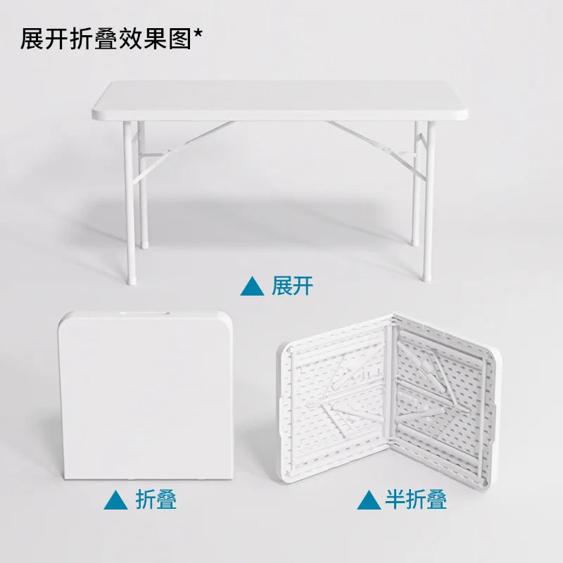 Outdoor Folding Table Night Camping Picnic Party Office Foldable Plastic Computer Table Household Dining Table Children's Desk