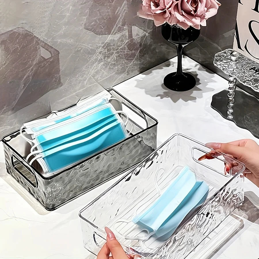 Stackable Storage Box, Acrylic Organizer, Cosmetic Organizer for Cosmetics and Beauty Products for Dressers, Bathrooms, Cabinets