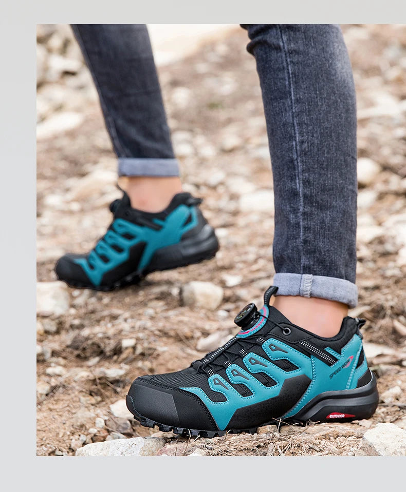 Men's Hiking Shoes Suede Leather Outdoor Shoes Wear-resistant Men Trekking Walking Hunting Tactical Sneakers