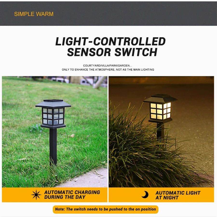 Outdoor Solar Lights Garden Lights Solar Powered Lamp Lantern Waterproof Landscape Lighting Pathway Yard Lawn Garden Decoration