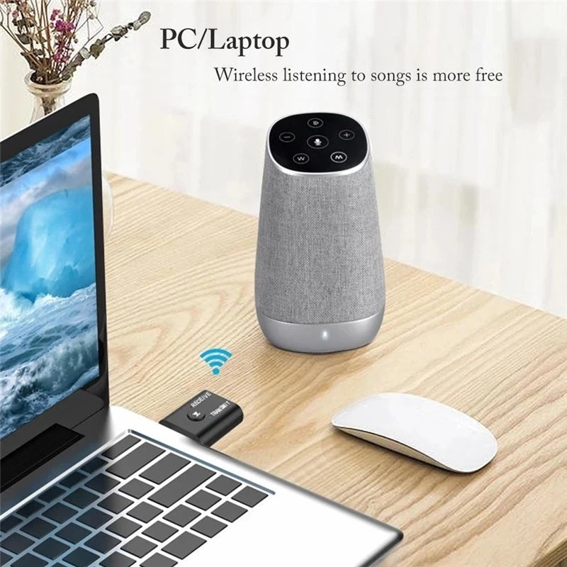 Bluetooth Audio Adapter Bluetooth USB Receiving Transmitter 2 in 1 Audio Transmitter Receiver