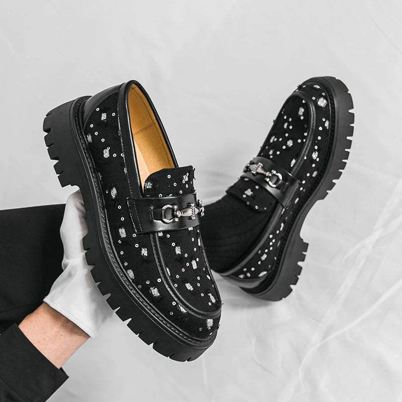 Hot selling thick soled men's shoes Trendy brand designer style Outdoor fashion street walking Daily Young Work Shoes 38-46