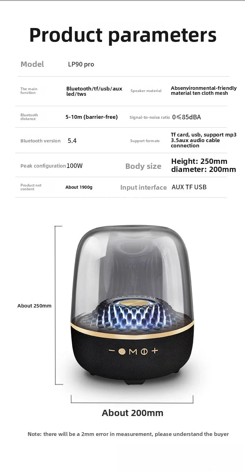 Bluetooth Speaker: Upgraded Outdoor Portable Sound Premium Bluetooth Speaker with Crystal Clear Sound - Portable Wireless Audio
