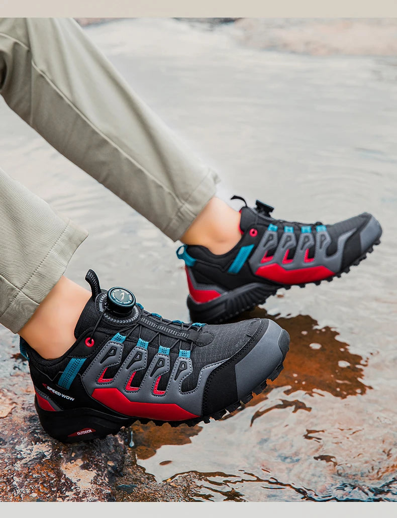 Men's Hiking Shoes Suede Leather Outdoor Shoes Wear-resistant Men Trekking Walking Hunting Tactical Sneakers