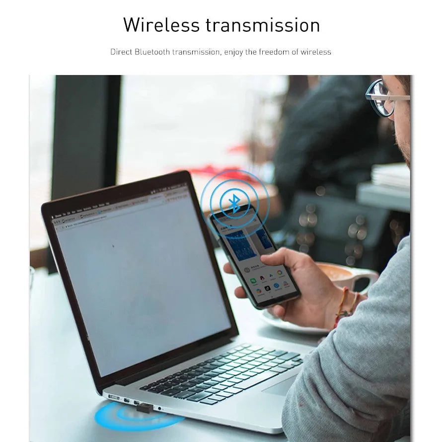 USB Bluetooth Adapter Bluetooth 5.4 5.3 5.1 5.0 Dongle Wireless Audio Transmitters Receiver For PC Laptop Windows 11/10/8.1/7