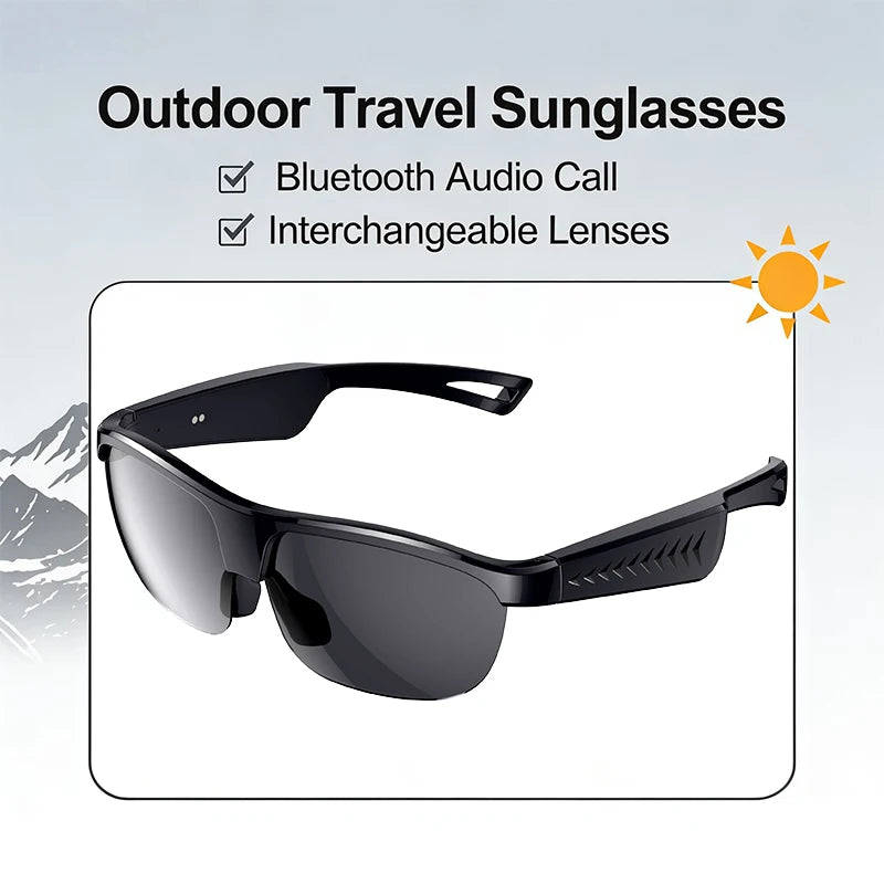 Fashion Bluetooth Smart Glasses Men Women Intelligent Noise ReductionBOSS Sound Chamber Speaker Clear Call UV Protection Lens