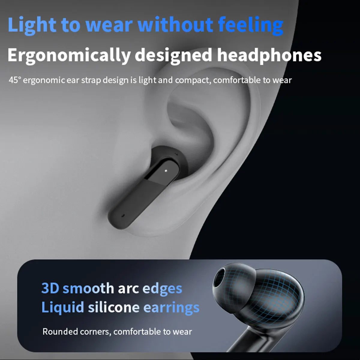 New Bluetooth 5.4 Wireless Earphones with Translation Function LCD Full-Color Touchscreen HiFi Surround Sound&Long Battery Life