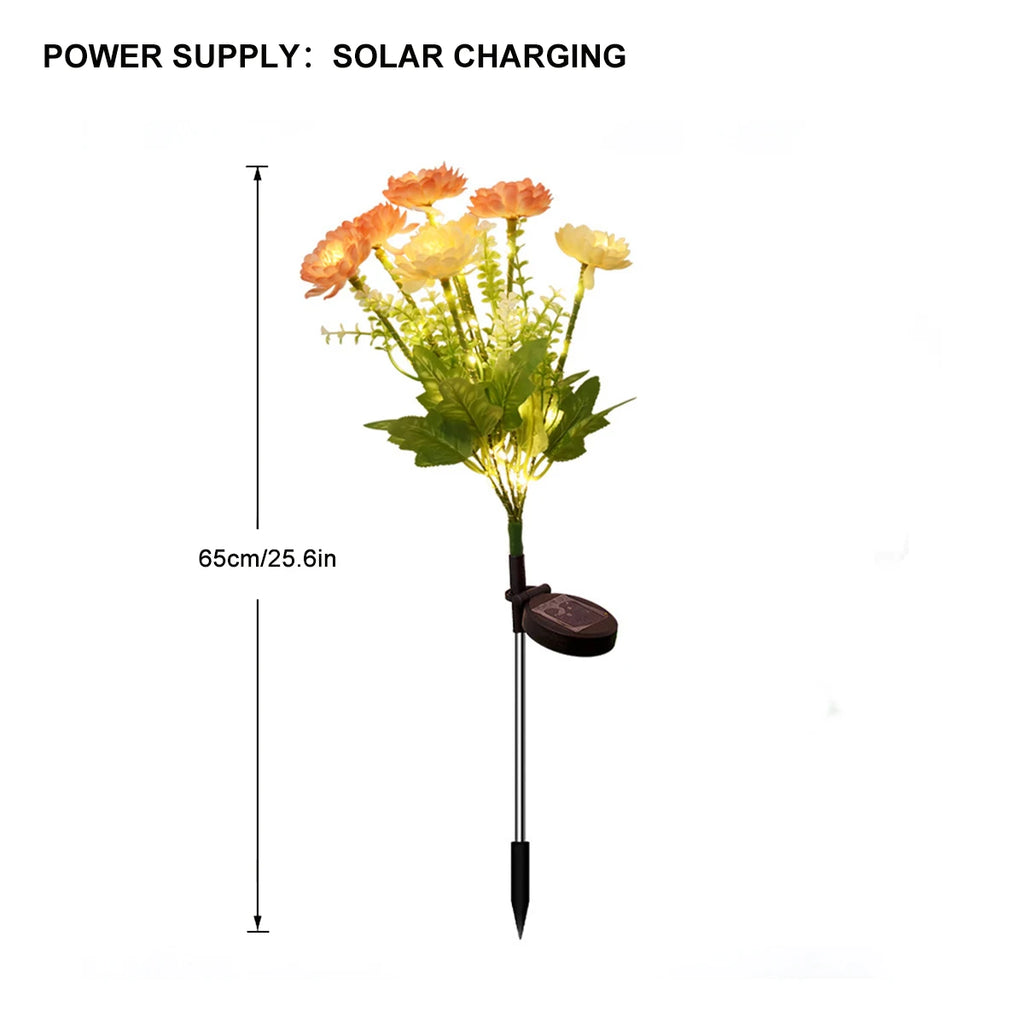 Solar LED lights, snow lotus flower lawn lamp, outdoor waterproof yard lights, garden courtyard,holiday party decoration