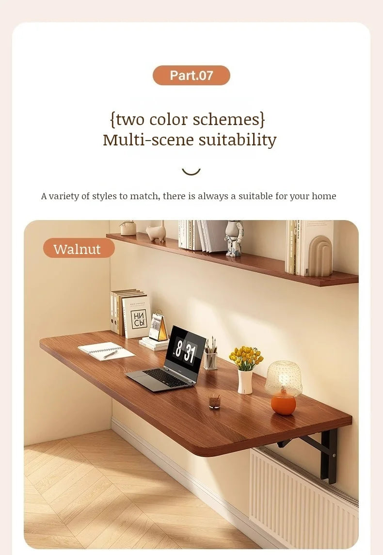 Household Wall Mounted Foldable Desk Waterproof and Anti Fouling Panel Multi Functional Suspended Wall Table