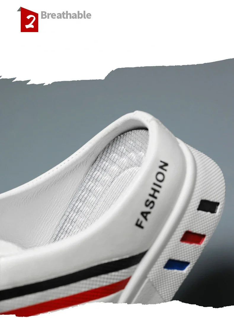 Summer Must-Haves High - End Men's Half Slippers, Fashion - Forward Flat Sneakers for Summer Designer Shoes Men