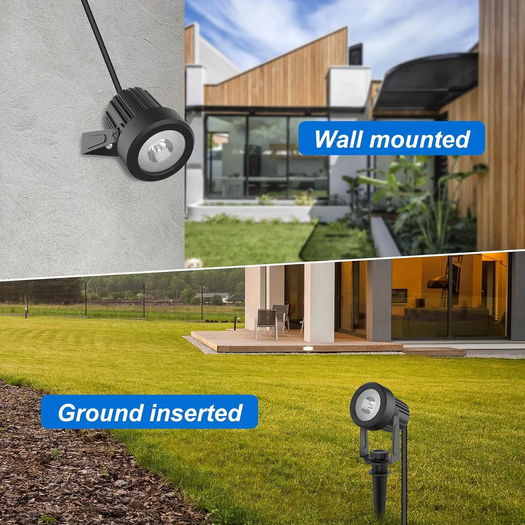 Solar Power Spot Lights Outdoor Safety Landscape Lawn Lamp IP65 Waterproof for Garden Yard Pathway Garage Driveway Porch Walkway