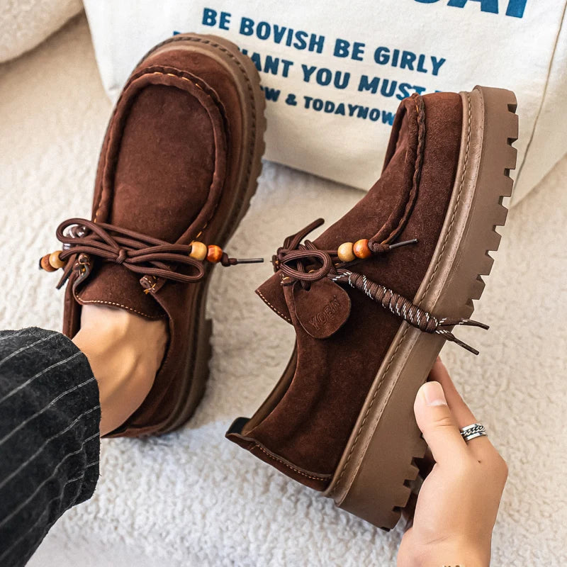 Men's Wide Toe Barefoot Shoes Classic Retro Casual Shoes Lightweight Outdoor Sports Walking Shoes Brown Thick Soled Work Shoes