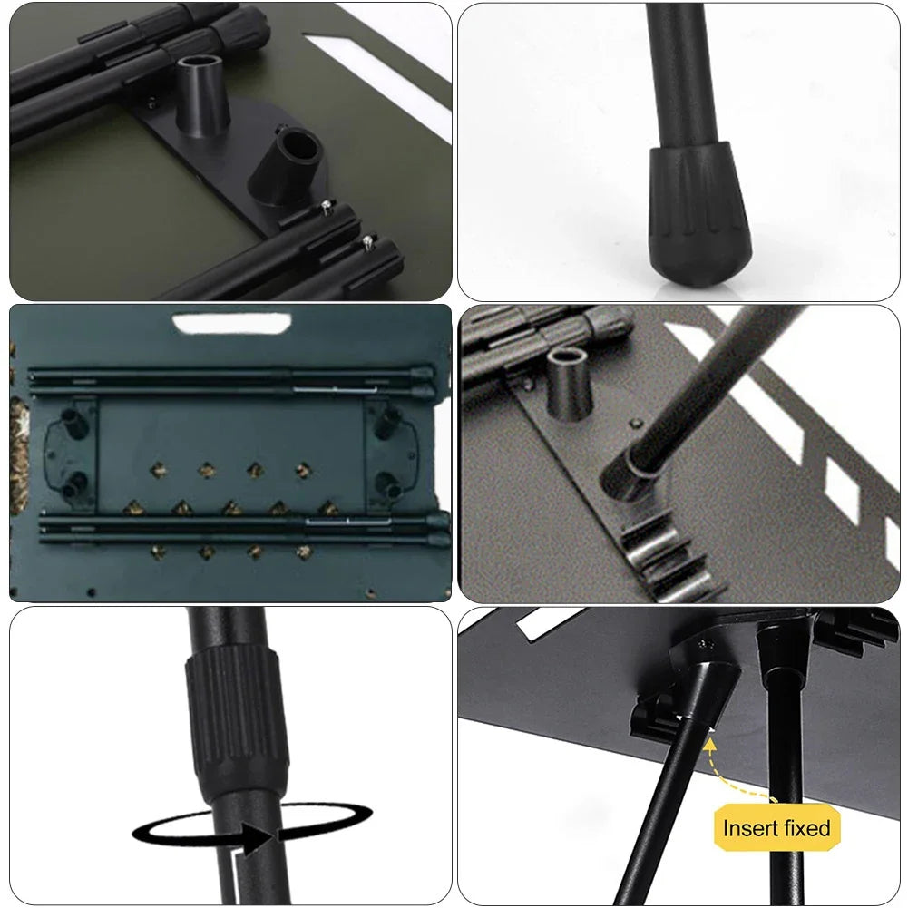 Folding Workbench Legs Metal Foldable Furniture Legs Adjustable Height Coffee Table Legs DIY Camping Equipment Outdoor Travel