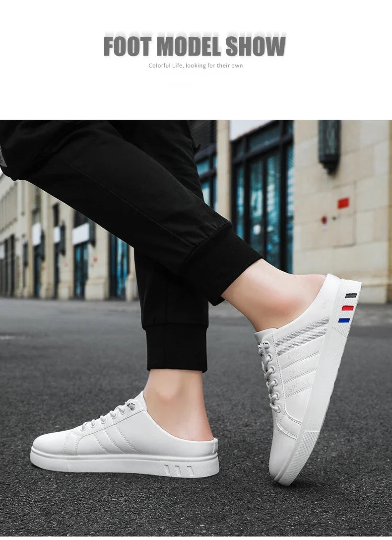 Summer Must-Haves High - End Men's Half Slippers, Fashion - Forward Flat Sneakers for Summer Designer Shoes Men