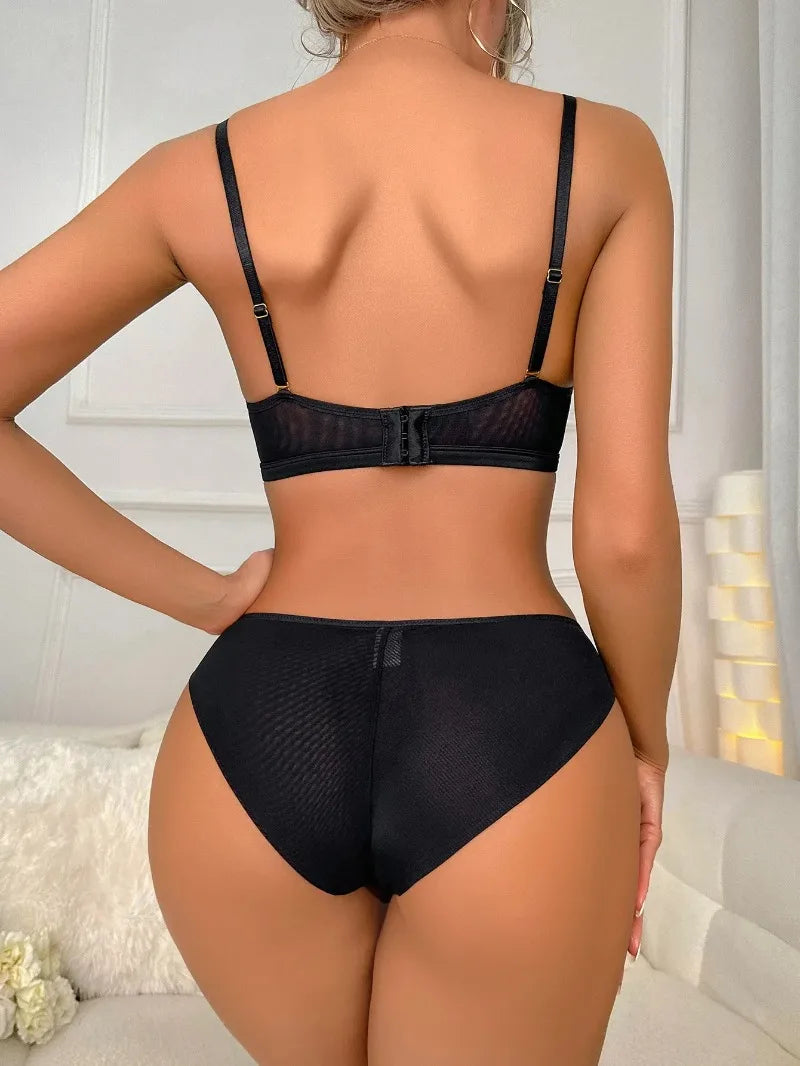 Sexy Padded Push-Up Bra And Panties Set Women's Lingerie with Gathering Chest Brassiere Special Offer Female Underwear Promotion