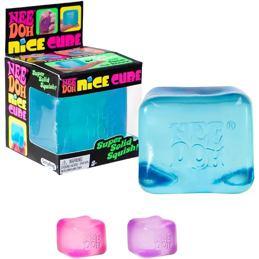 Needoh Nice Cube Sensory Stress Reliever Fidget Tool for Anxiety &Focus Desk Sensory Cube for Adults & Anti-Anxiety Squeeze Kids