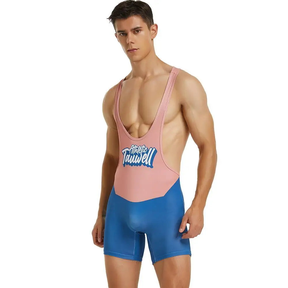 SEOBEAN Mens Undershirts Bodysuit Wrestling Singlet Fitness Workout One-piece Vest Bodywear Underwear Bodybuilding Jumpsuit