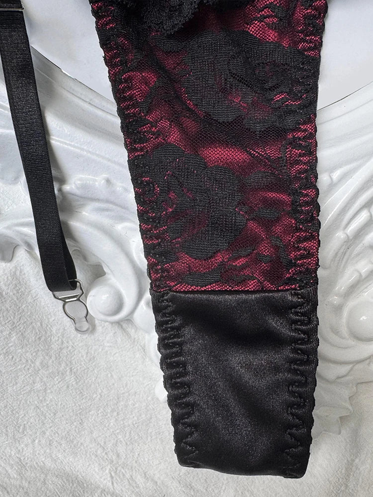 Sexy Erotic Set Erotic Bra And Panty Garter Set Erotic Underwear Set Sensual Intimates Women Sexy Garter Kit Tassel Lingerie Set