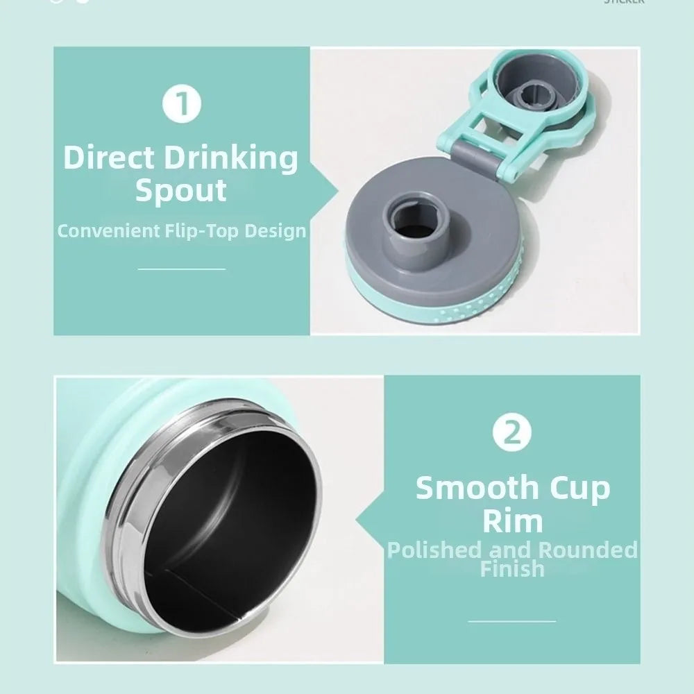Reusable 750ML Thermal Water Bottle Large Capacity Wide Mouth Sport Thermos Cup Leak Proof Handheld Vacuum Flask Household