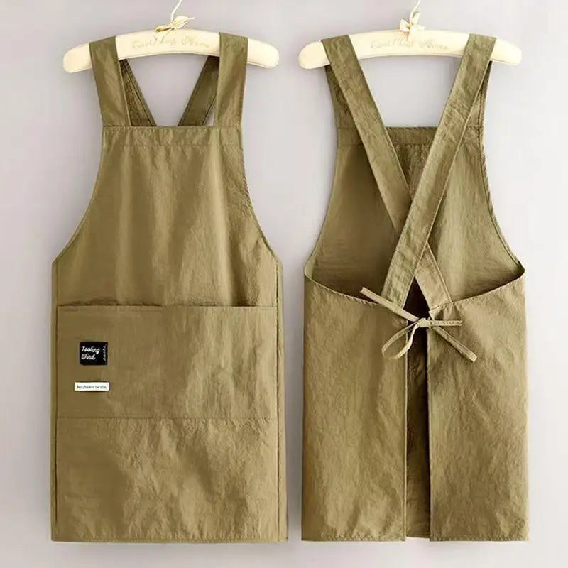 Home Cooking Aprons, Anti-Stain and Easy to Wear, Breathable Adult Kitchen and Restaurant Work Clothes