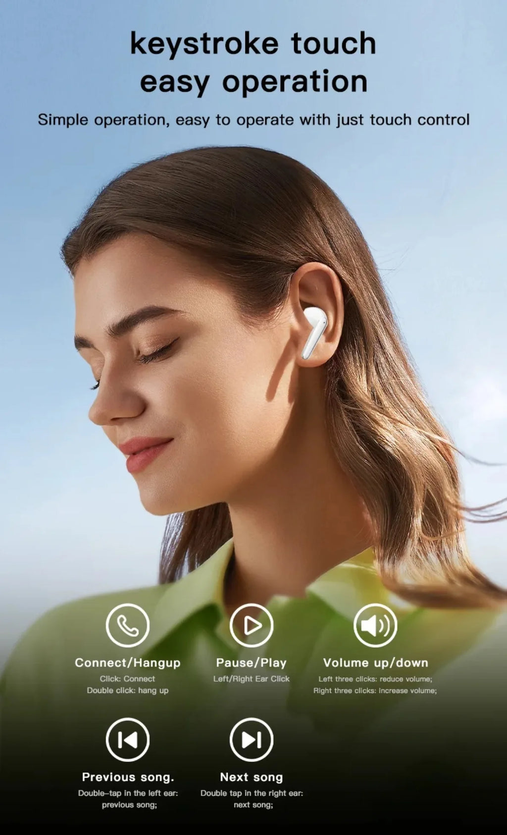 Wireless Bluetooth Translation Headphones with Touch Screen ANC ENC Noise Cancellation 164 Languages Translator Lifetime Free
