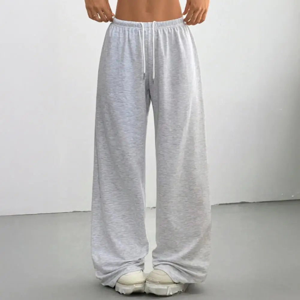 Women Sweatpants High Waisted Wide Leg Sport Pants Elastic Waistband Drawstring Stretchy Soft Workout Jogging Pants Activewear