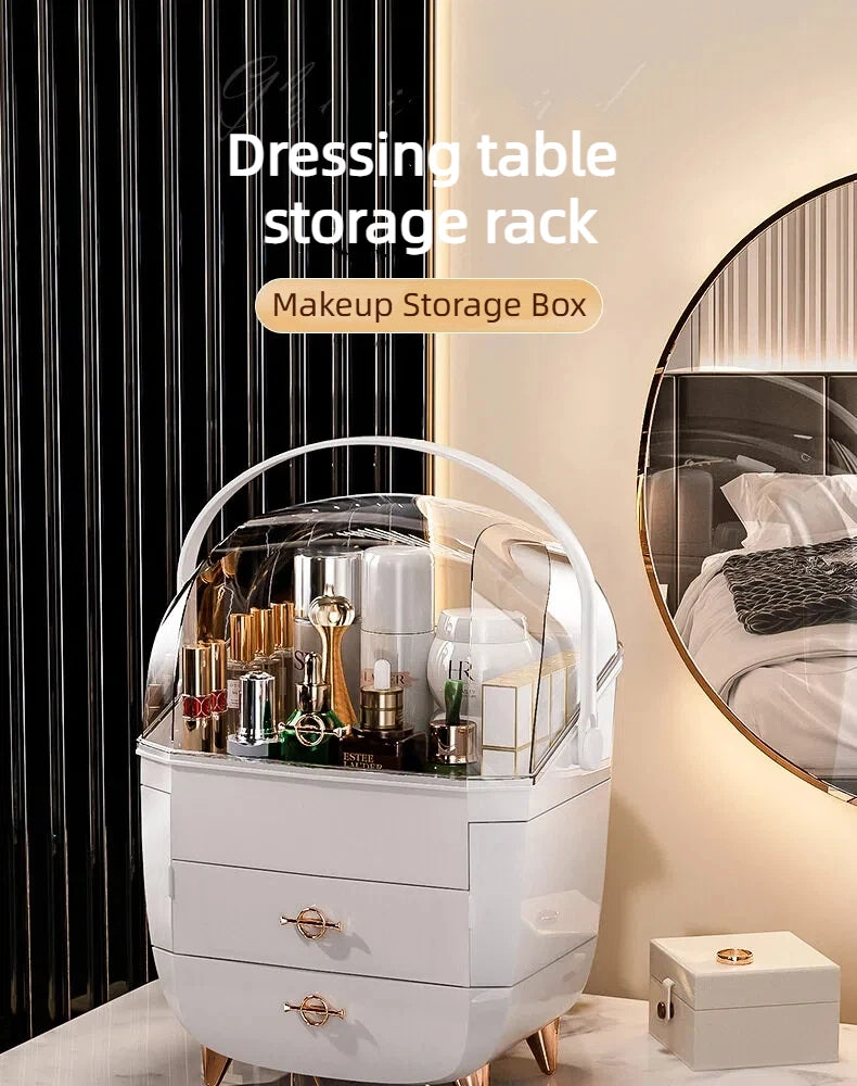 Cosmetics Storage Box Large Makeup Organizer Drawers Waterproof Dustproof Jewelry Organizer Home Skincare Display Cases