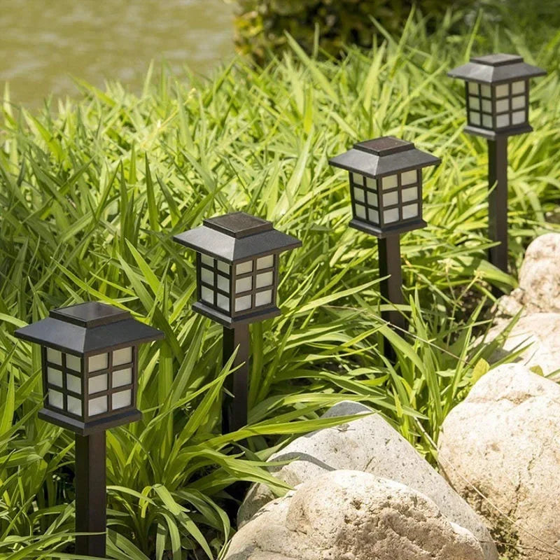 Outdoor Solar Lights Garden Lights Solar Powered Lamp Lantern Waterproof Landscape Lighting Pathway Yard Lawn Garden Decoration