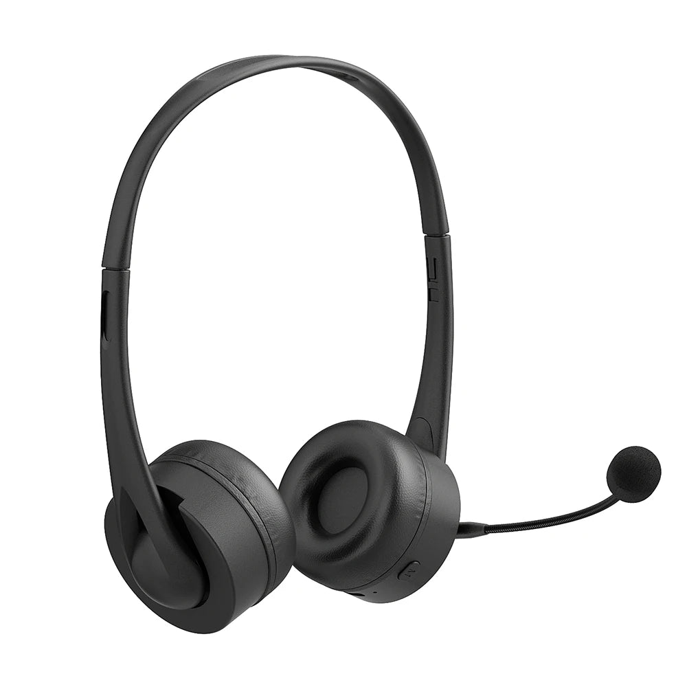 Bluetooth 5.3 Headphone With Mic Noise Reduction Hands-Free Call HiFi Lossless Wireless Headset For Call Center Office PC Laptop