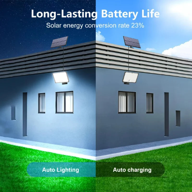 Solar Lights Outdoor 400LED Remote Solar Security Lights Outdoor Motion Sensor Waterproof Solar Wall Lamp Garden Patio Yard