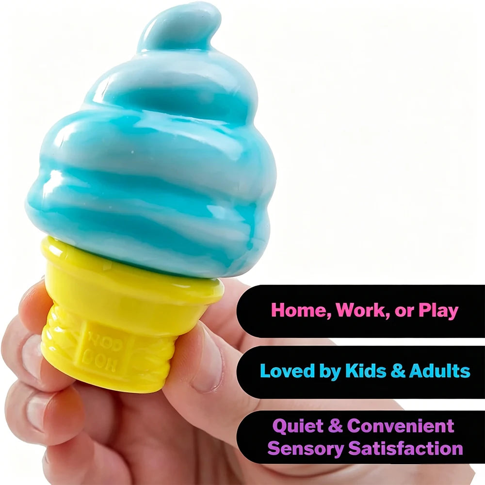 Needoh Nice Cube By Schylling Sensory Squeeze Toy Ice Cream Color Squishy Stress Relief Fidget Toys Children Adults Collectable