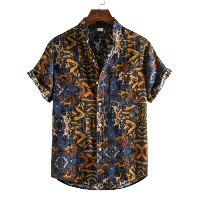 Summer Shirt Men's Shirts T-shirts Man Free Shipping Fashion Clothing Blouses Luxury Social Hawaiian Cotton High Quality Polo